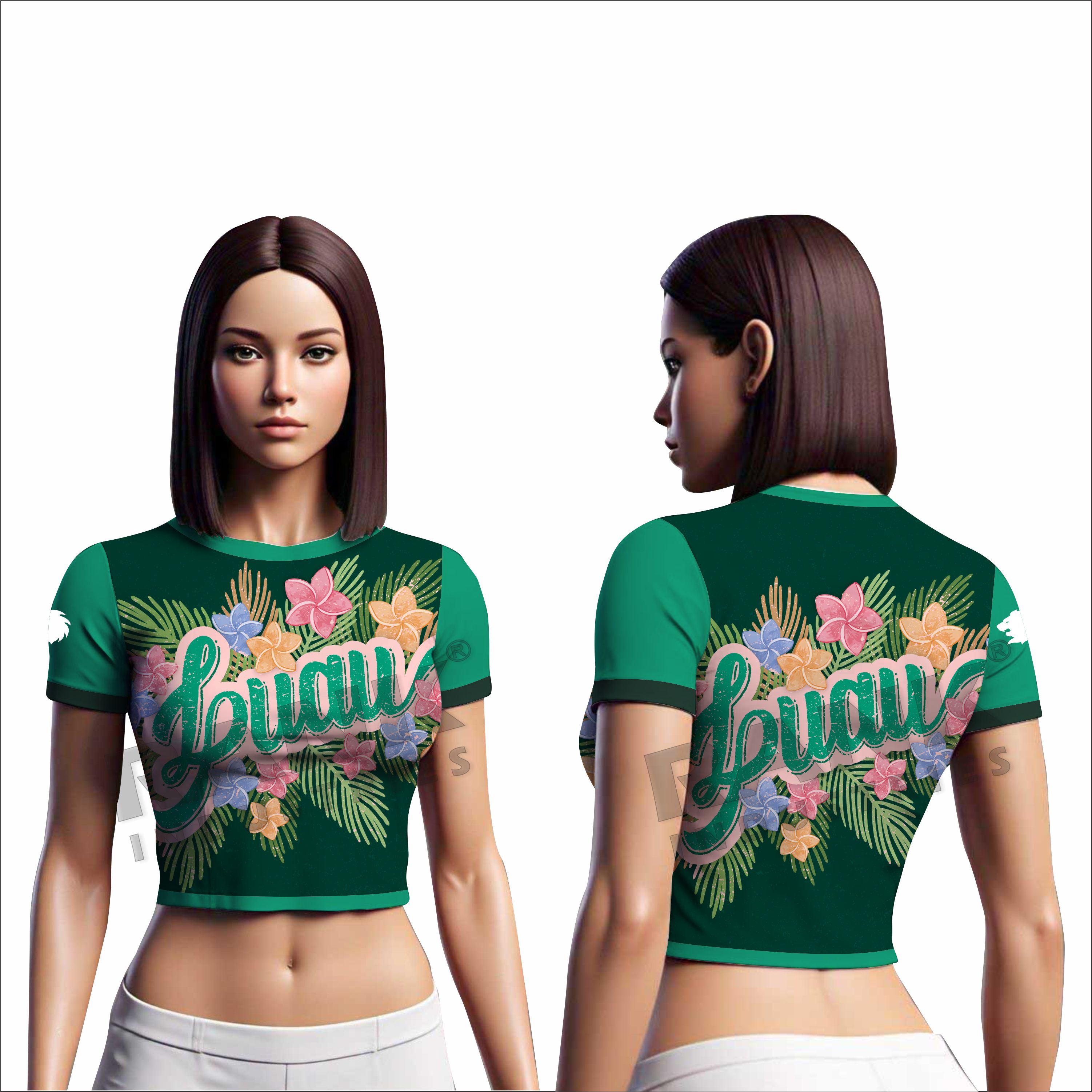 Crop Top Sublimation Women Crop Topustom Design Outdoor Use Women Crop