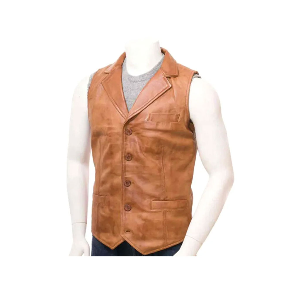 Men Leather Vest